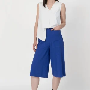 Falda pantalón bermuda azul