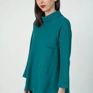 blusa casa verde teal