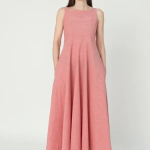 vestido pimienta rosa rojo