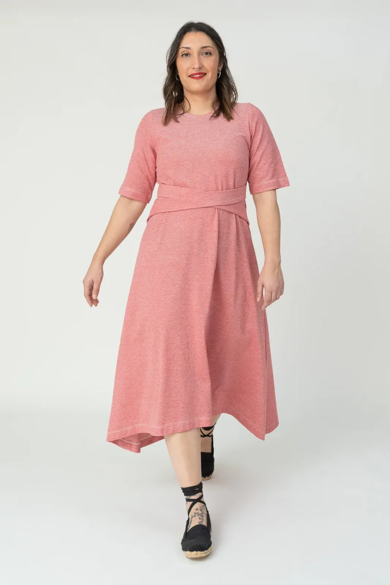 vestido sal rosa rojo - Imagen 4
