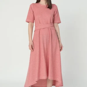 vestido sal rosa rojo