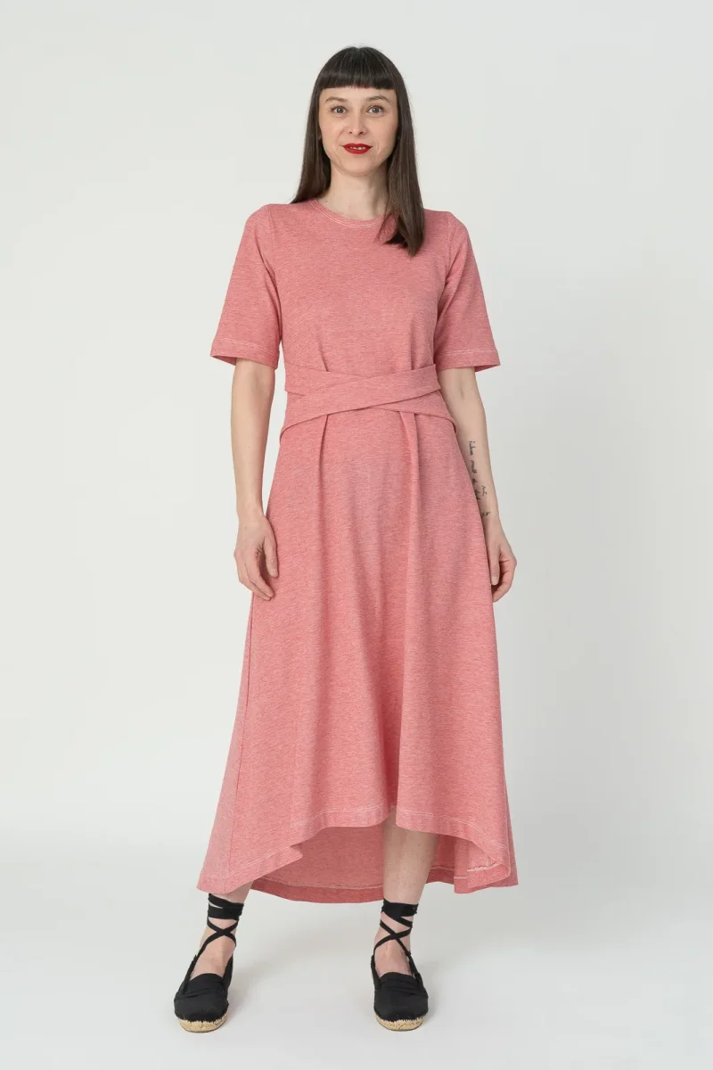 vestido sal rosa rojo - Imagen 2