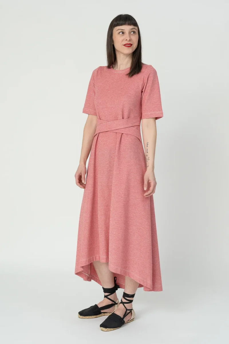 vestido sal rosa rojo - Imagen 6