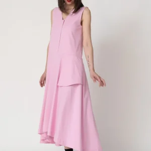 Vestido corte bajo rosa