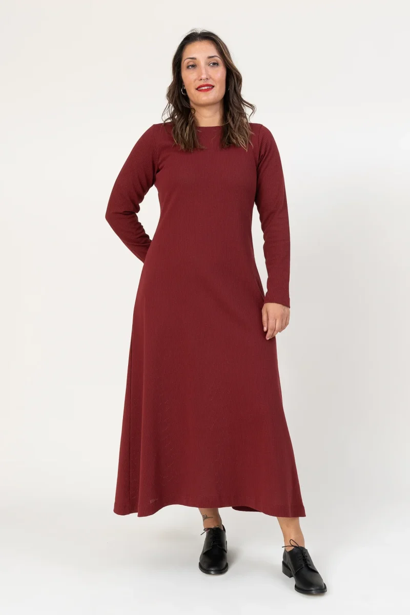 Vestido Trama pomegranate