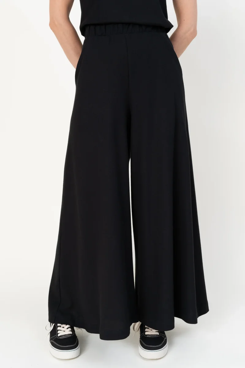 Falda pantalón de vuelo negro - Imagen 8