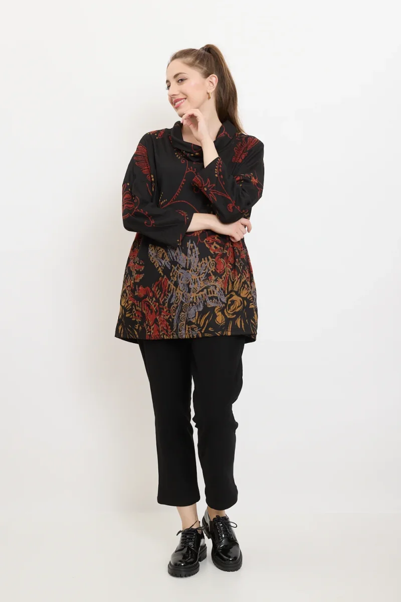 Blouse tunique à motifs fleurs sauvages - Imagen 3
