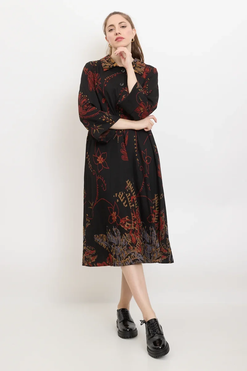 Manteau à motifs fleurs sauvages