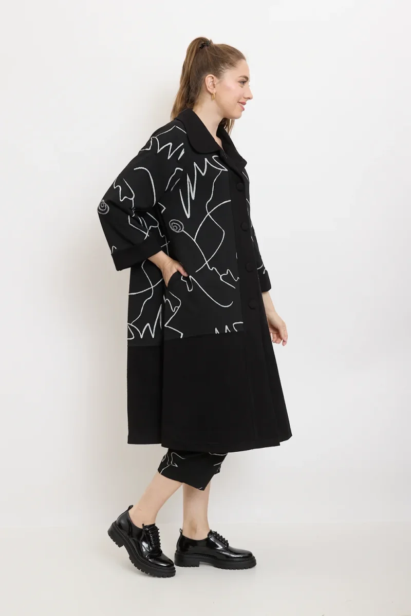 Pantalon à traits et spirales fantaisistes - Imagen 6
