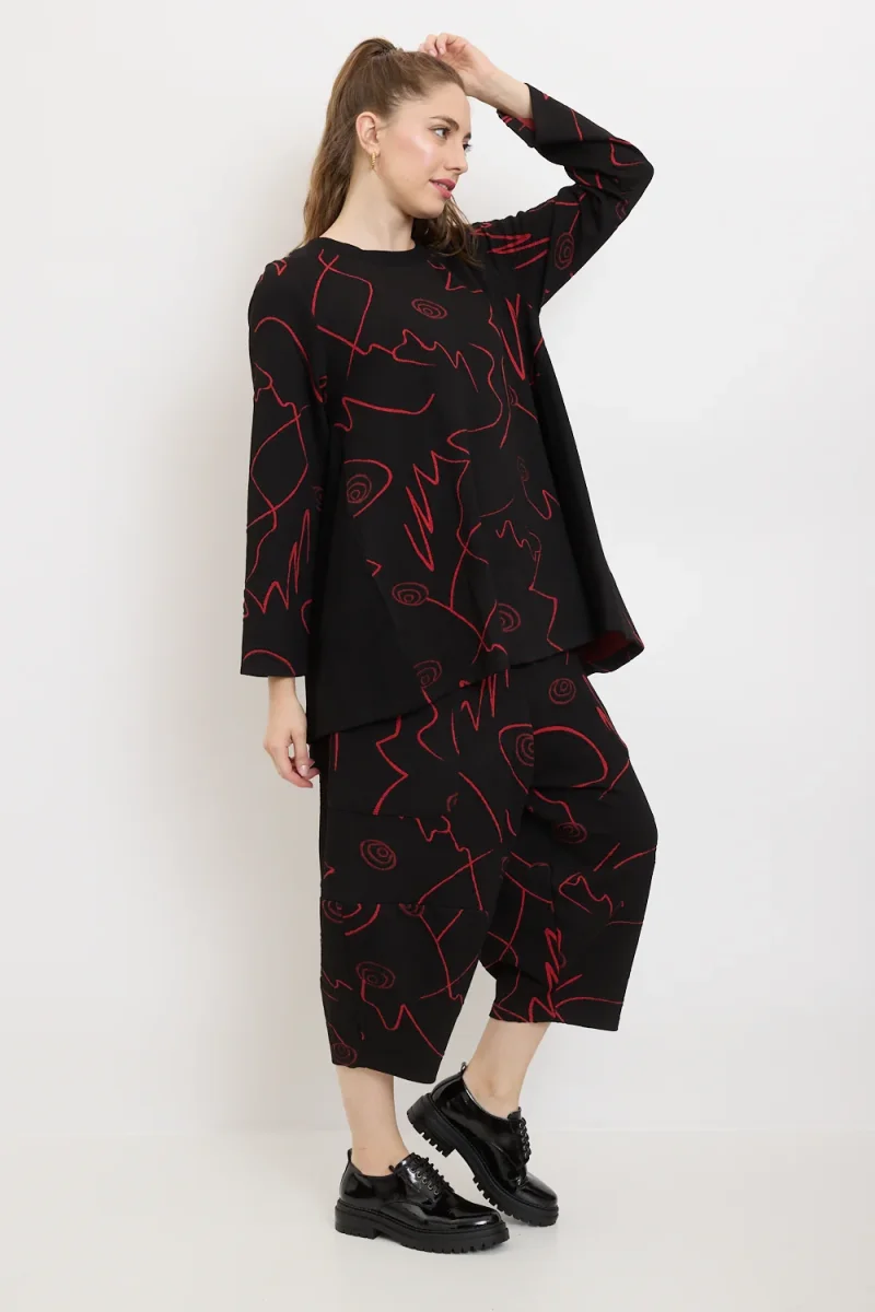 Pantalon à traits et spirales fantaisistes - Imagen 3