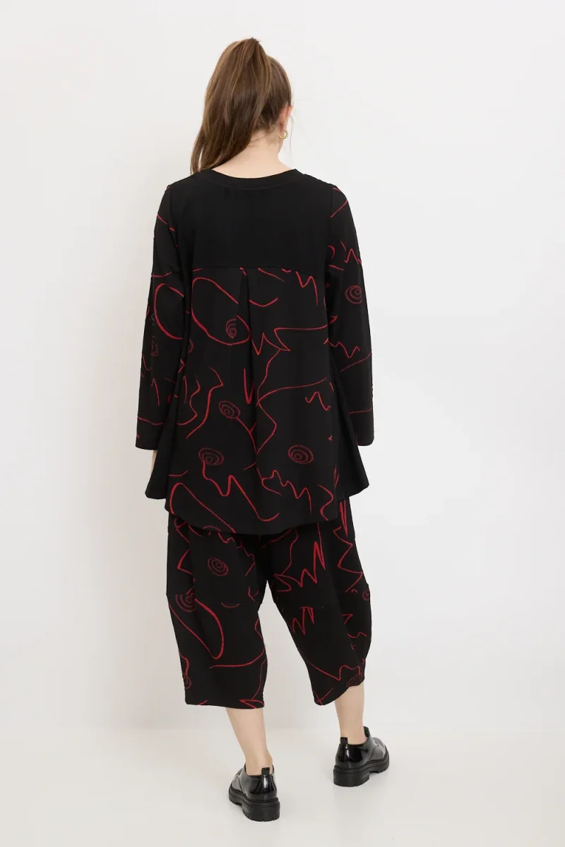 Pantalon à traits et spirales fantaisistes - Imagen 4