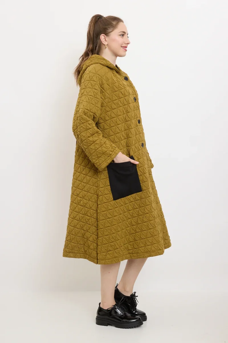 Manteau à motifs en losange - Imagen 6
