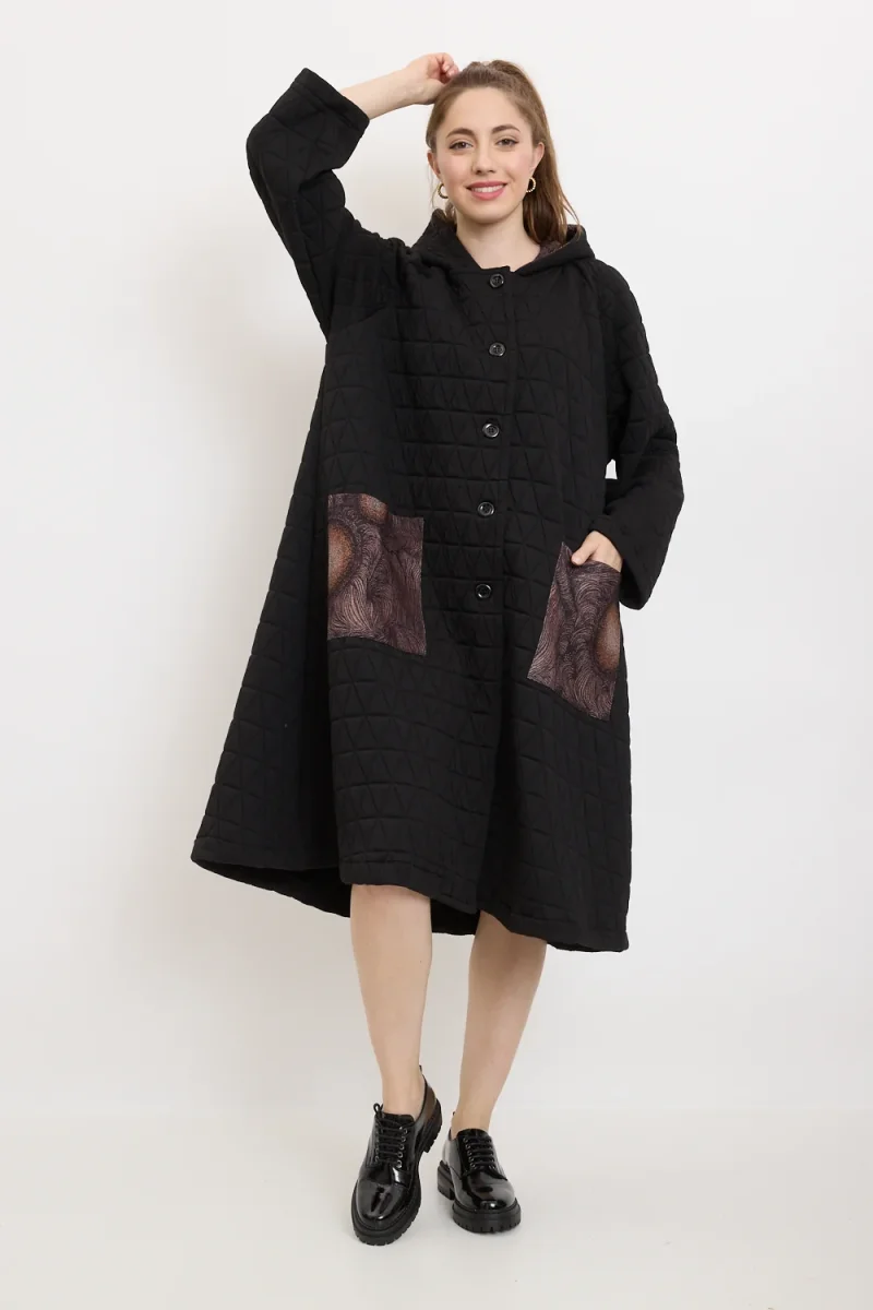 Manteau à motifs en losange - Imagen 3