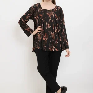 Blouse aux motifs floraux automnales