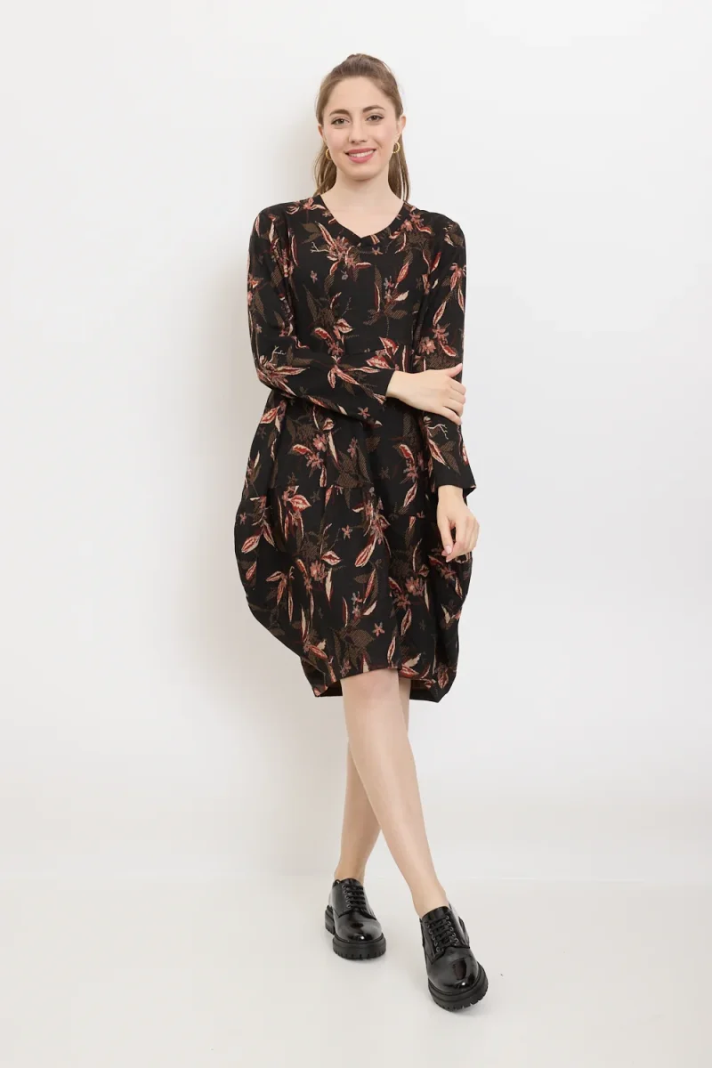 Robe aux motifs floraux automnales - Imagen 3