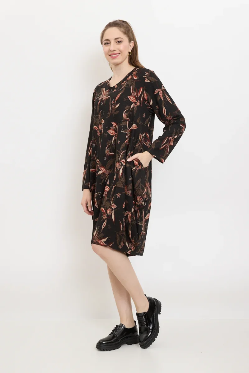 Robe aux motifs floraux automnales - Imagen 2