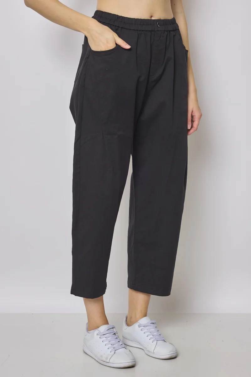 Pantalon mom en coton et tencel - Imagen 7