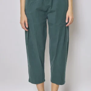 Pantalon mom en coton et tencel