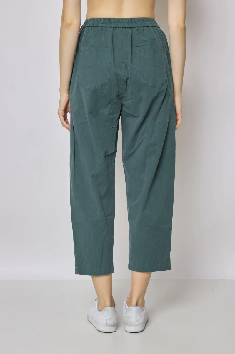 Pantalon mom en coton et tencel - Imagen 4