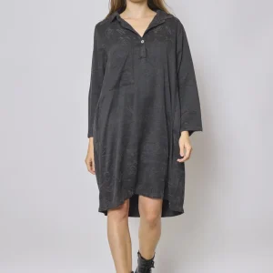 Robe grise mi longue ample