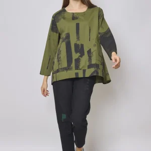 Blouse verte en coton