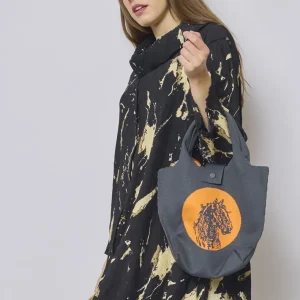 Sac hobo tissu demi-seau tangelo