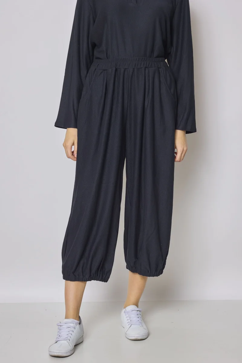 Pantalon large en coton - Imagen 5