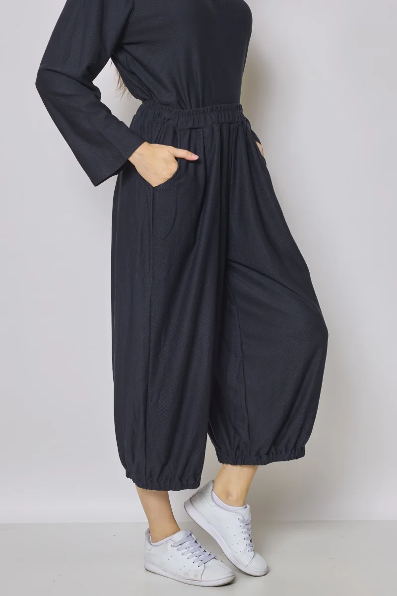 Pantalon large en coton - Imagen 6