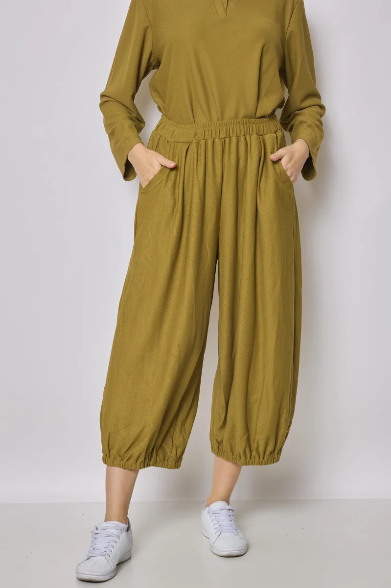 Pantalon large en coton