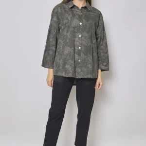 Veste courte grise en coton