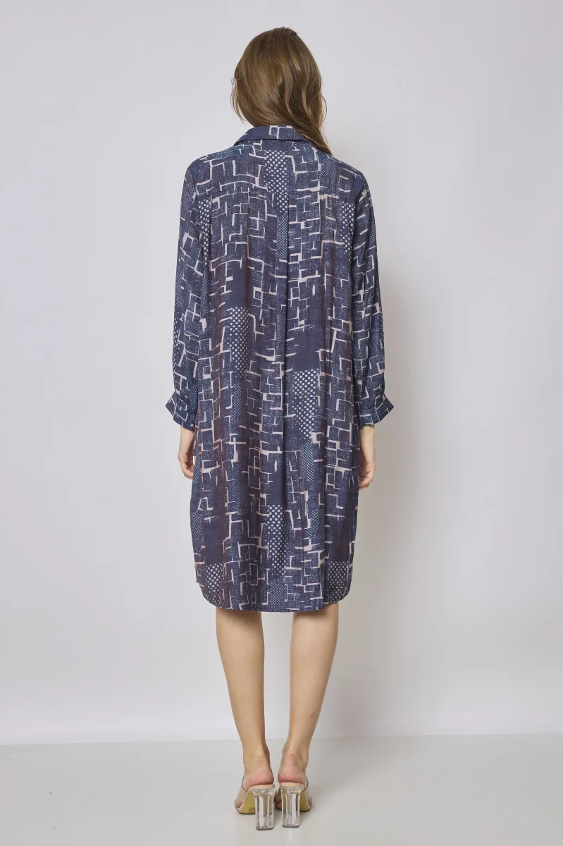Robe chemise bleue - Imagen 5