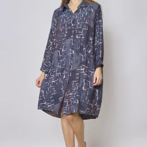 Robe chemise bleue