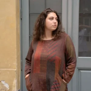 Robe marron rouge hiver