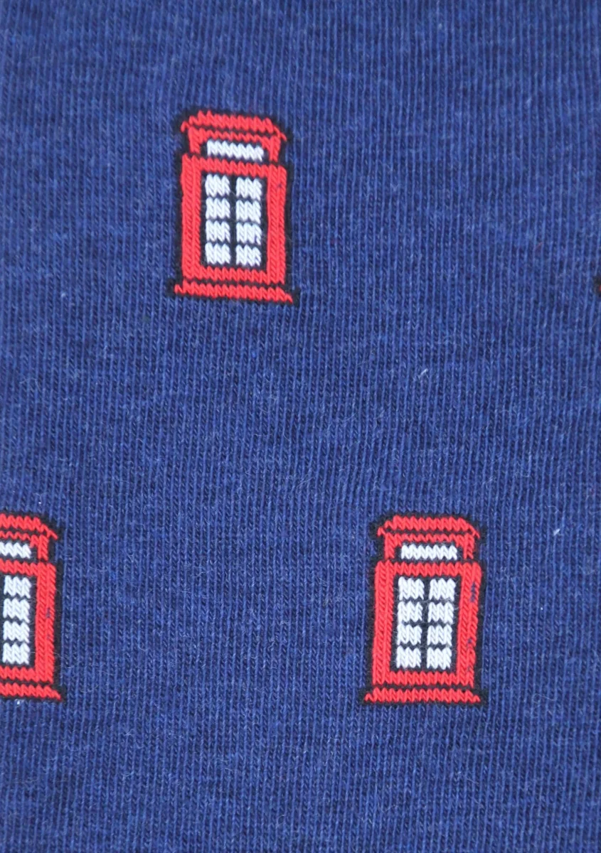 CALCETINES CABINA LONDRES AZUL MARINO - Imagen 3