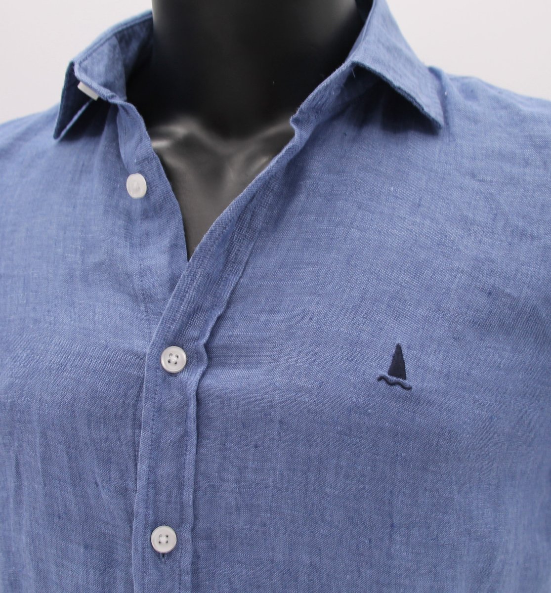 CAMISA LINO AZUL ÍNDIGO - Imagen 3