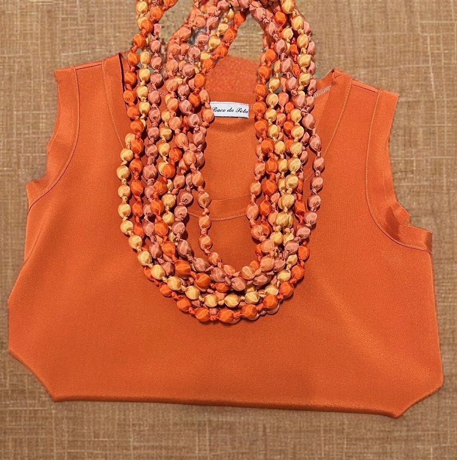 Collar Il Baco Da Seta Bolas Seda Coral - Imagen 6