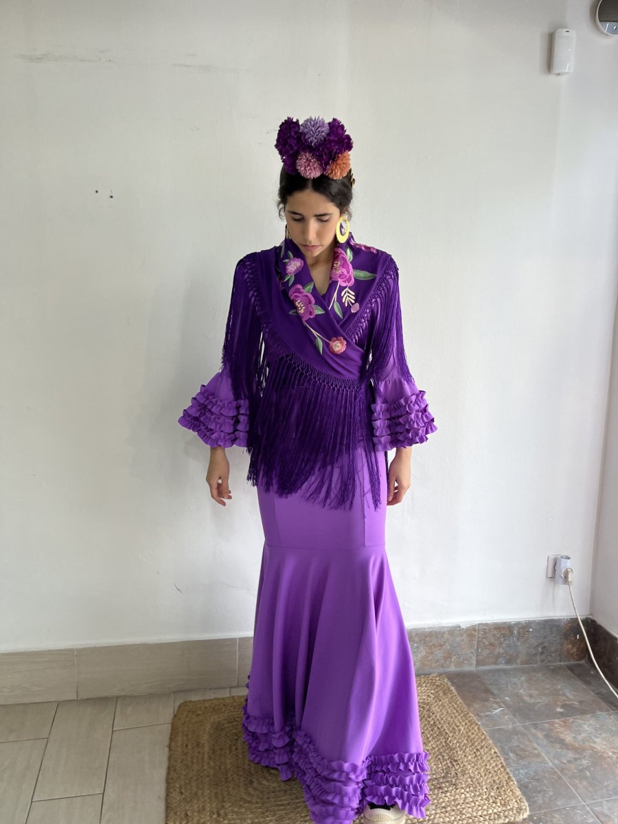 Modelo Canastero Lila – Outlet Traje de Flamenca - Imagen 3