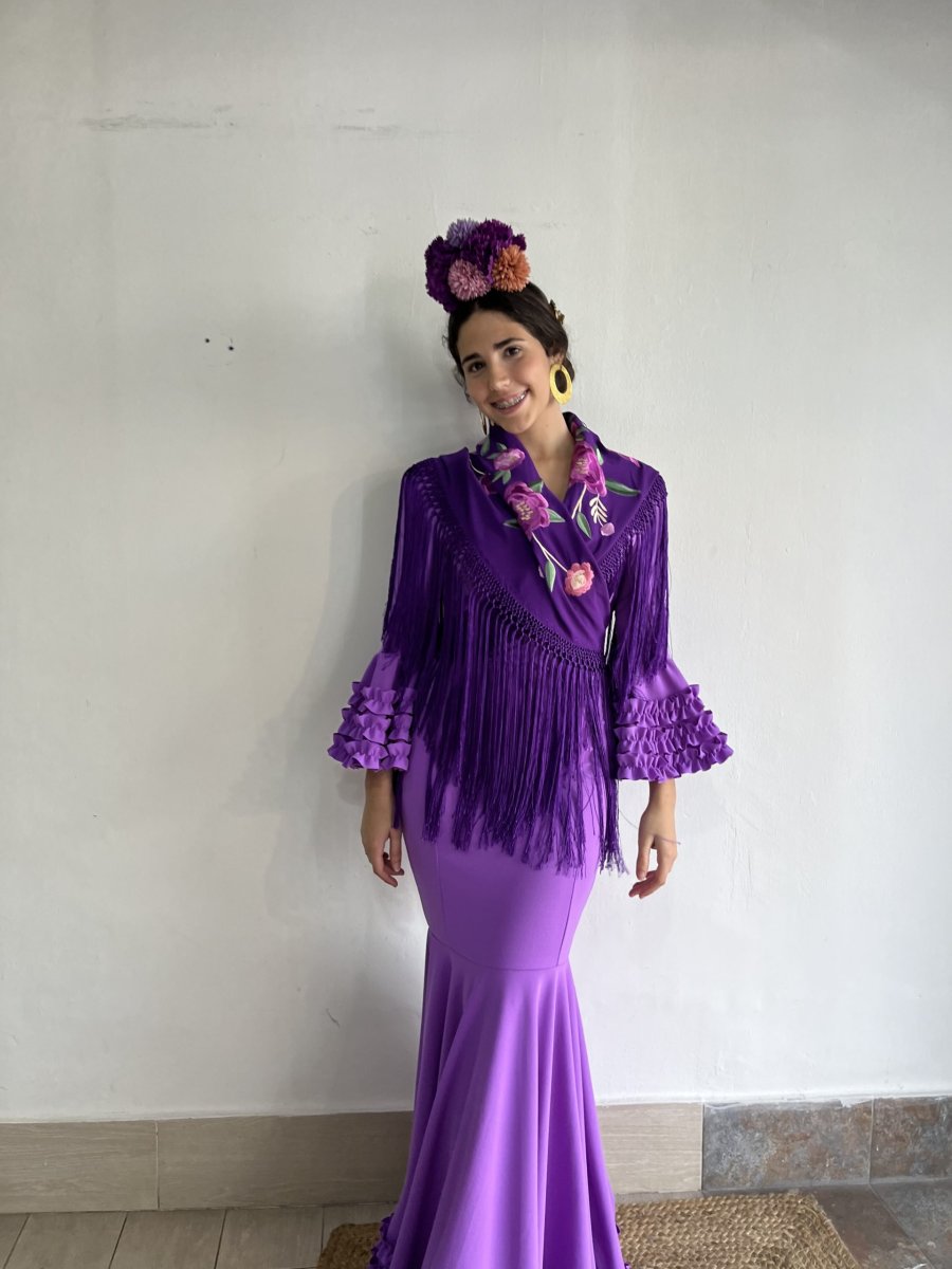 Modelo Canastero Lila – Outlet Traje de Flamenca - Imagen 2