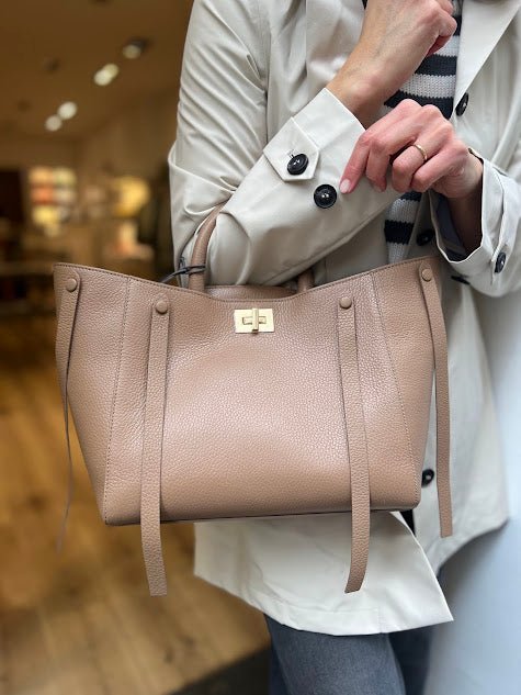 Bolso Lorena Antoniazzi Capazo Piel Camel - Imagen 4
