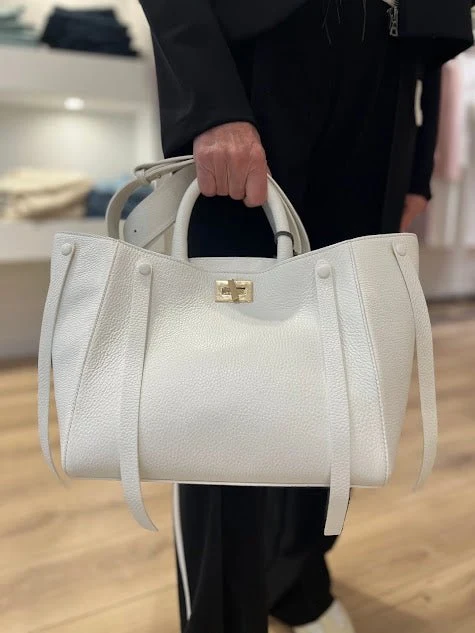 Bolso Lorena Antoniazzi Capazo Piel Blanco - Imagen 3