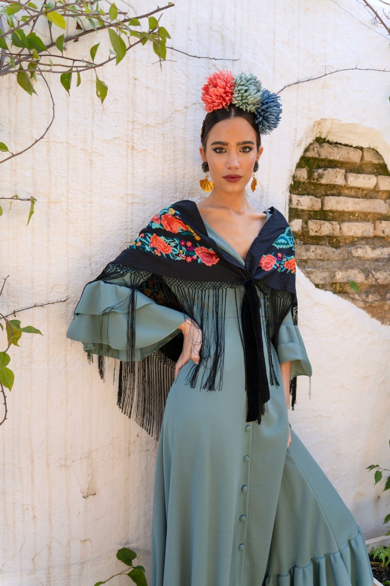 Modelo Amazona Verde Jaboneta – Outlet Traje de Flamenca