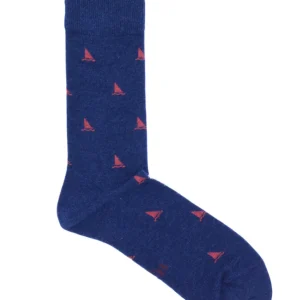 CALCETINES LOGO AZUL MARINO-ROJO