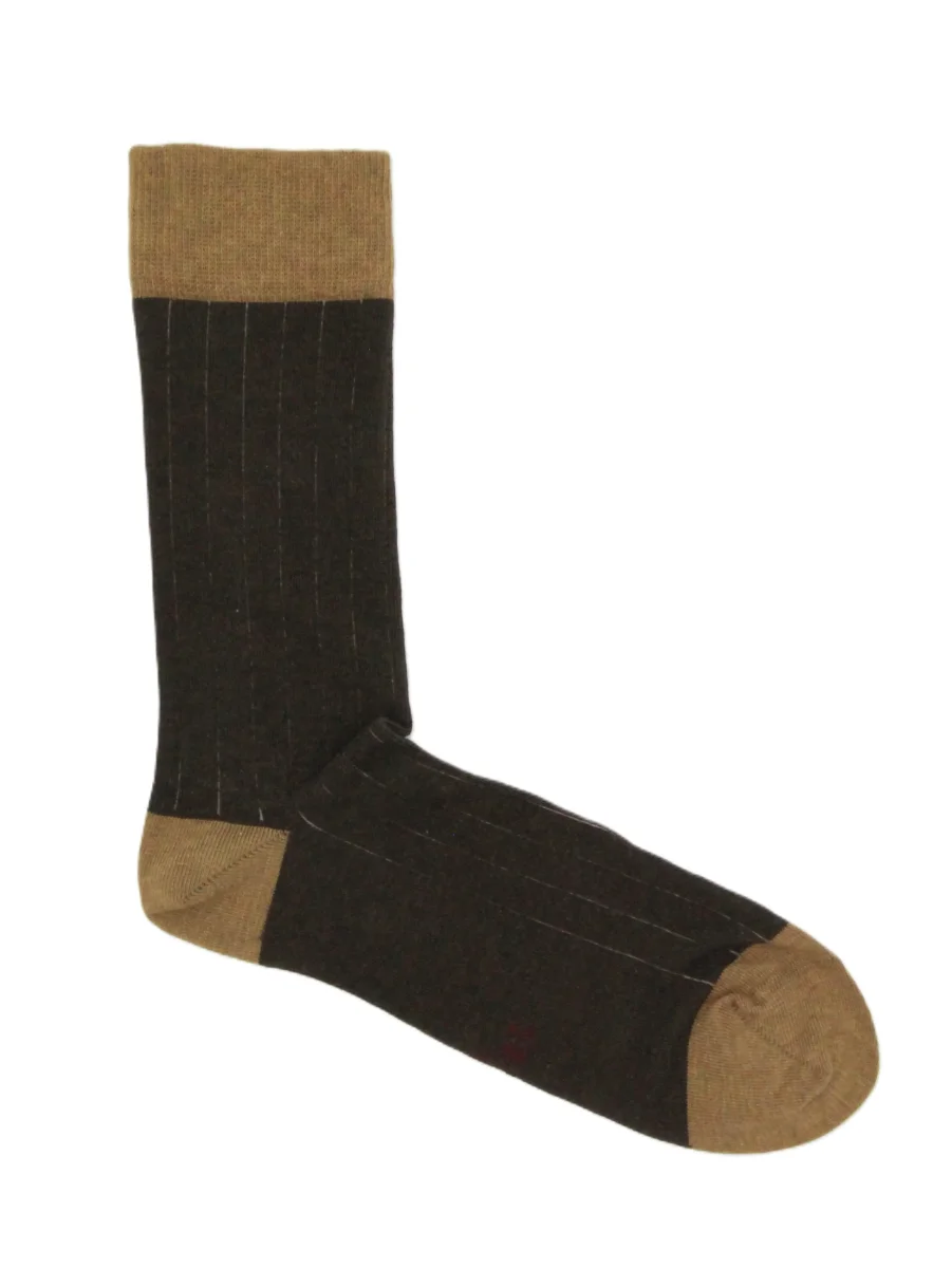 CALCETINES CANALÉ MARRÓN - BEIGE - Imagen 2