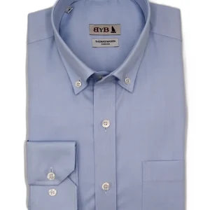 CAMISA BYB X THOMAS MASON - AZUL / BOLSILLO