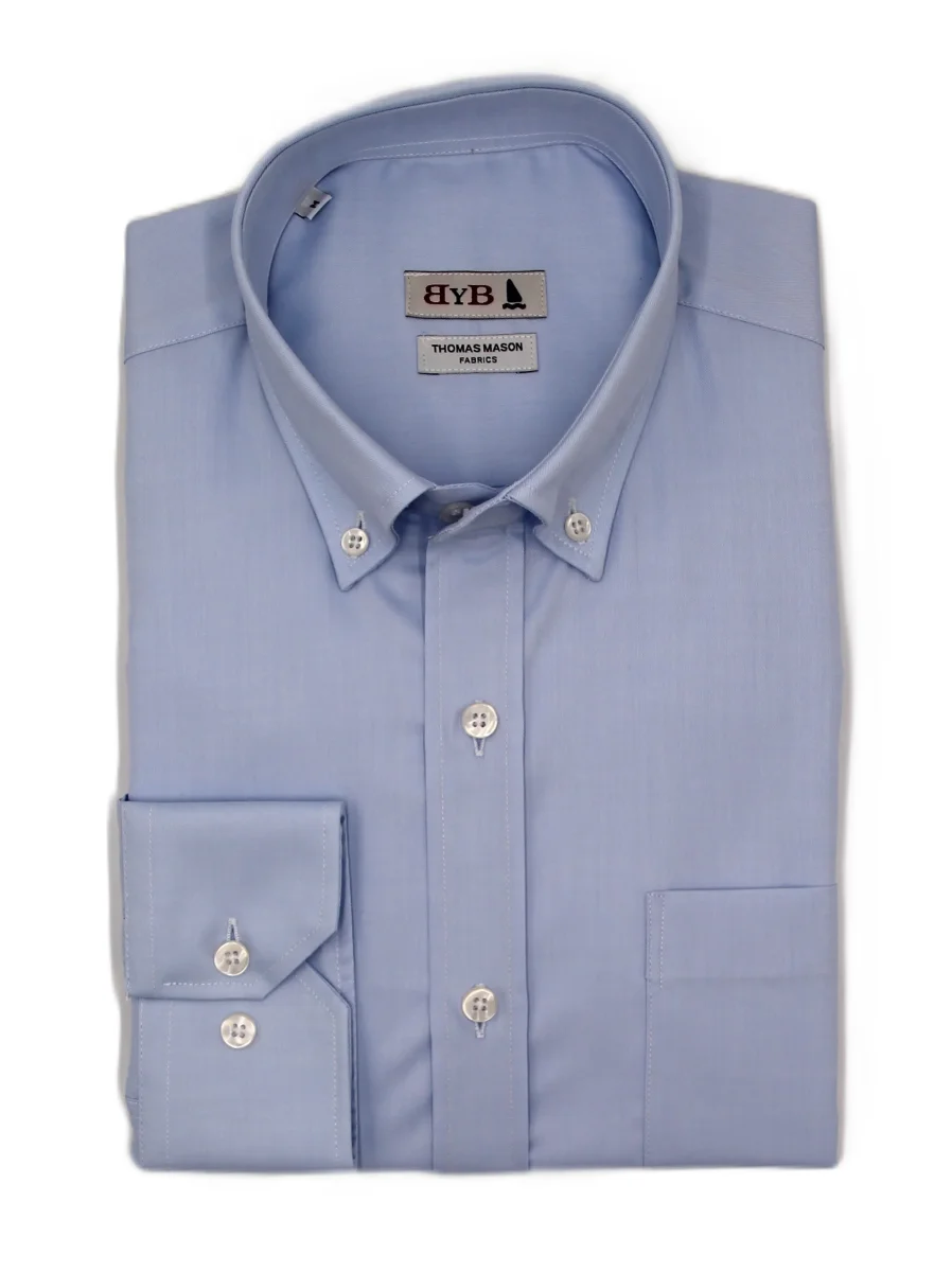 CAMISA BYB X THOMAS MASON - AZUL / BOLSILLO - Imagen 2