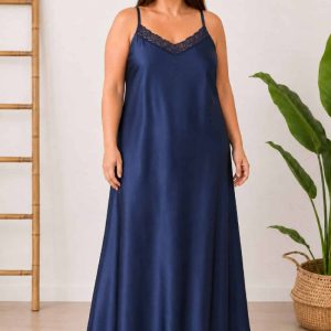 Vestido Raso Marino