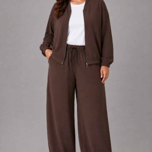 Conjunto Bomber Crep Marron