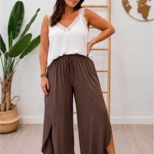 Pantalon Pernera Cruzada Marron