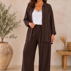 Conjunto Viscosa Marron