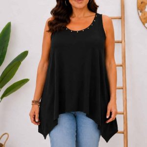 Top Armony Tachuelas Negro